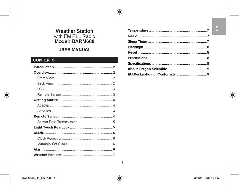 Oregon Scientific BARM688 user manual Oregon Scientific BARM688 user manual
