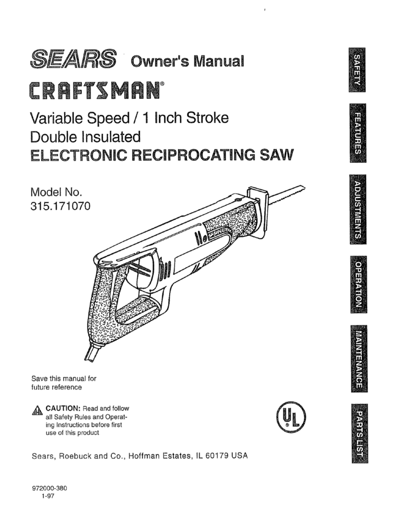 Craftsman 315.171070 owner's manual