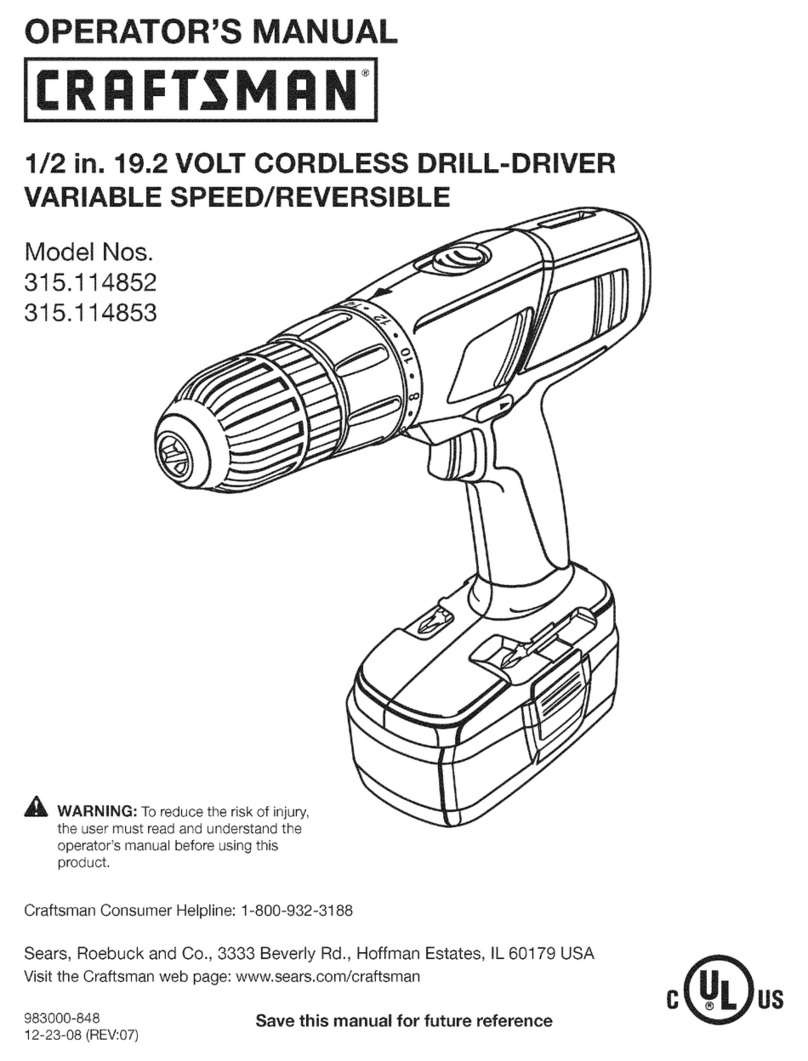 Craftsman 315.114852 User manual