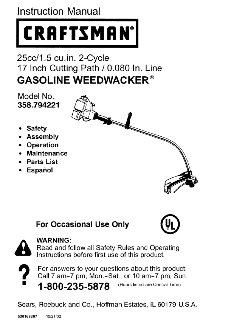 Craftsman WEEDWACKER 358.794221 User manual
