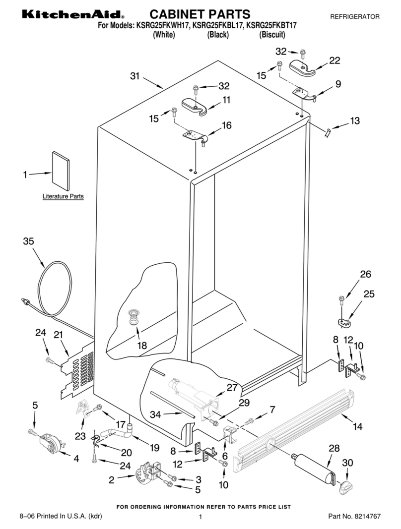 KitchenAid KSRG25FKBL17 User manual