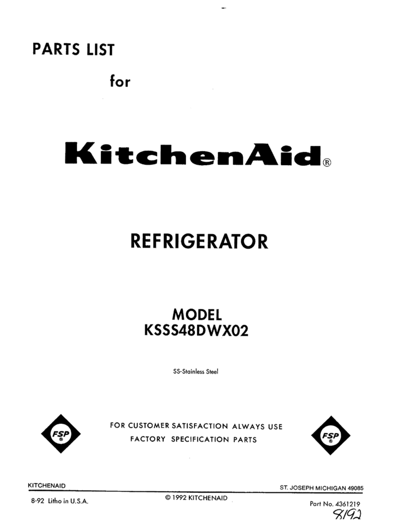 KitchenAid KSSS48DWX02 parts list