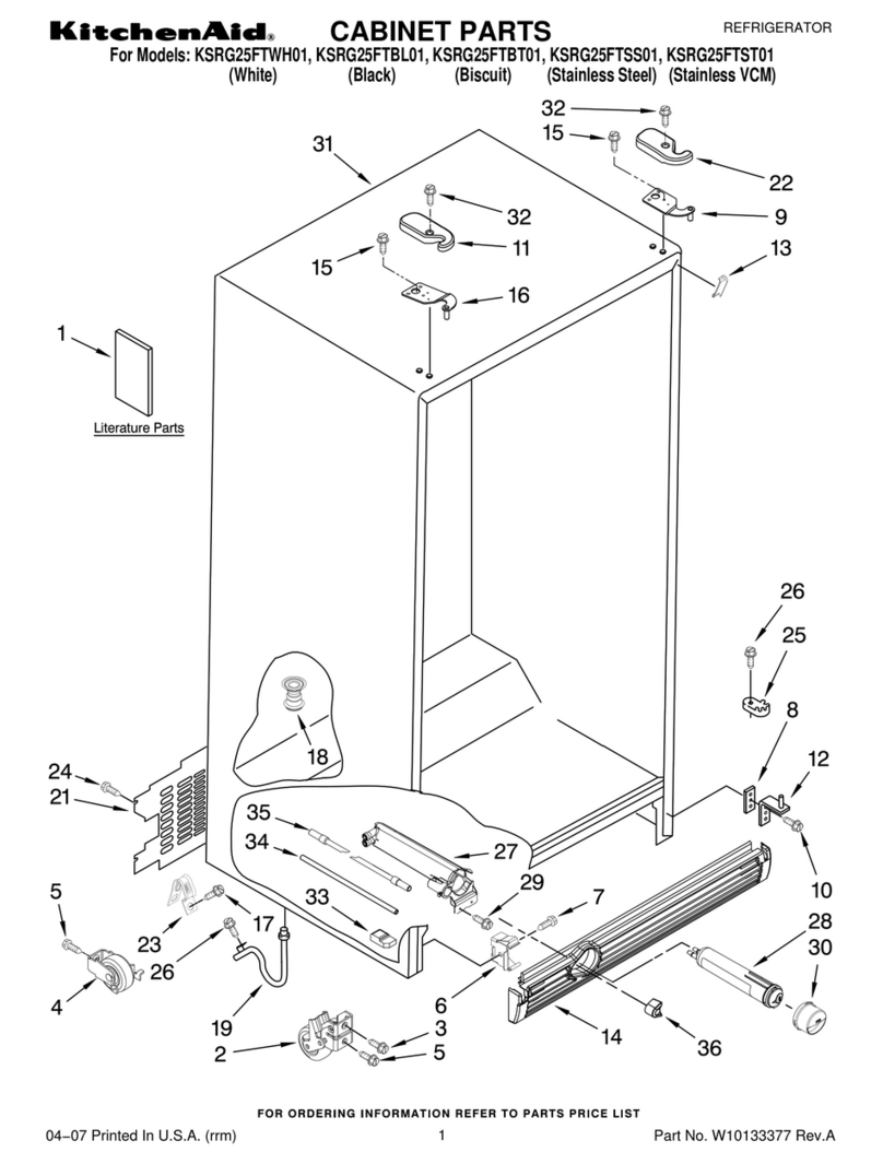 KitchenAid KSRG25FTBL01 User manual