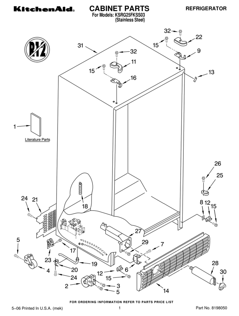 KitchenAid KSRG25FKSS03 parts list