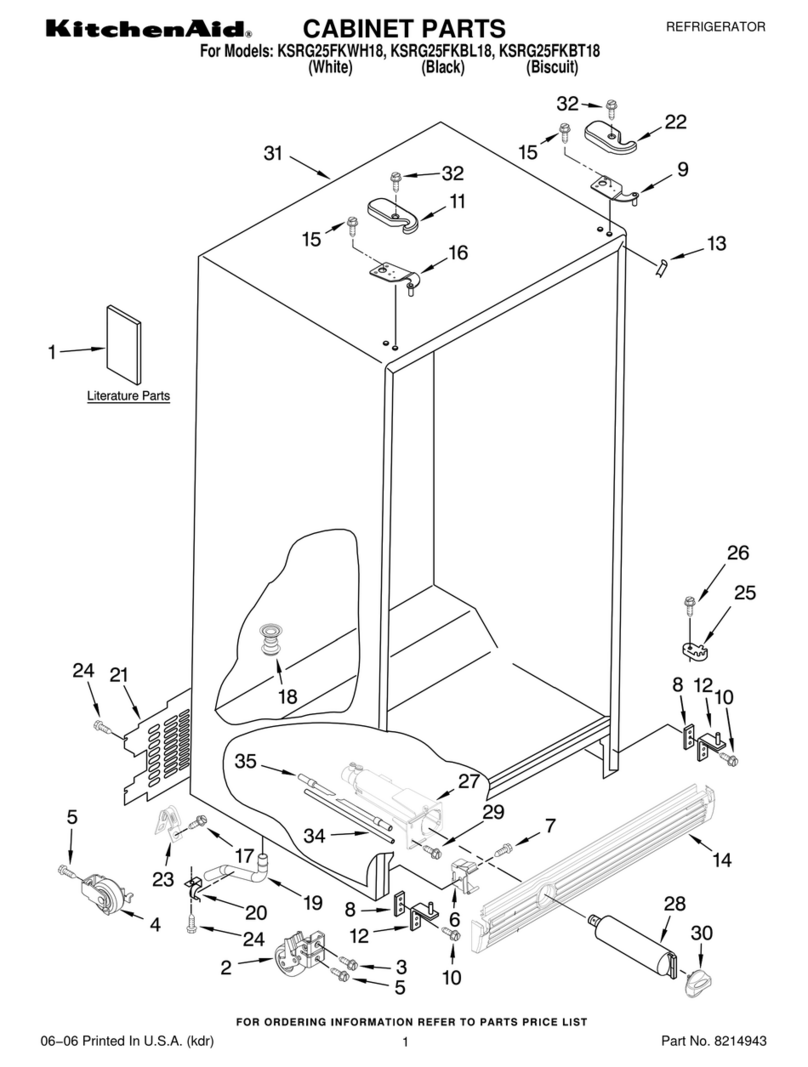 KitchenAid KSRG25FKBL18 User manual