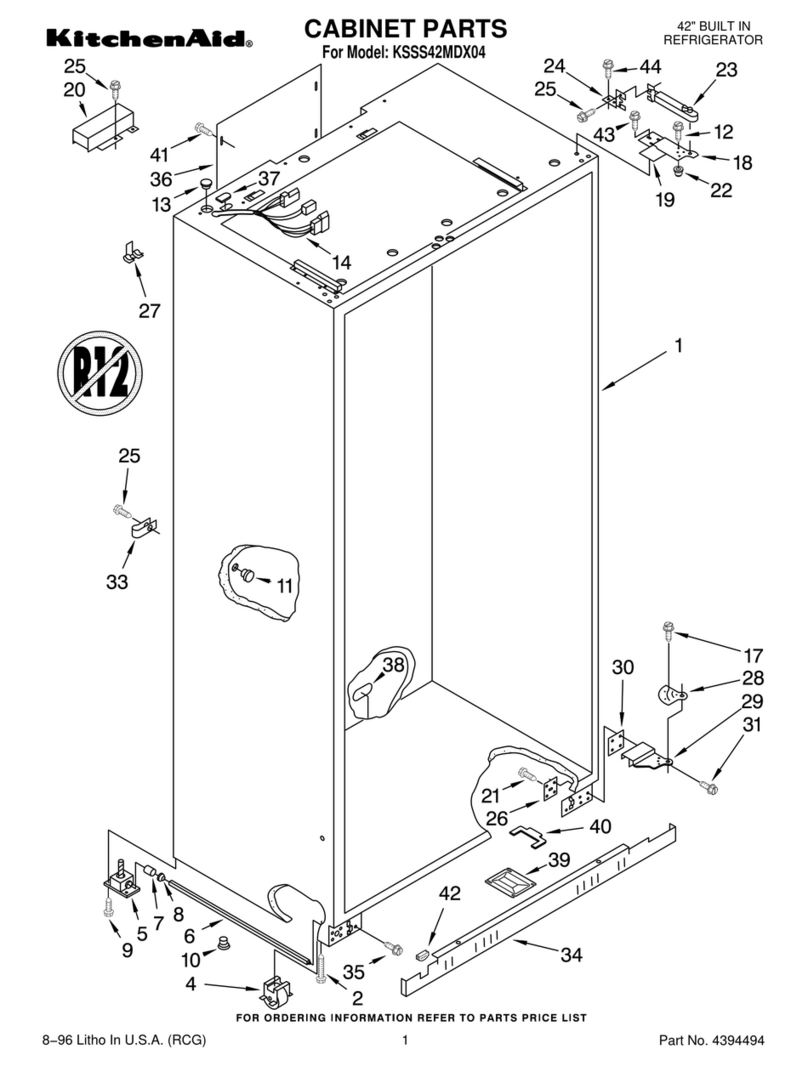 KitchenAid KSSS42MDX04 parts list