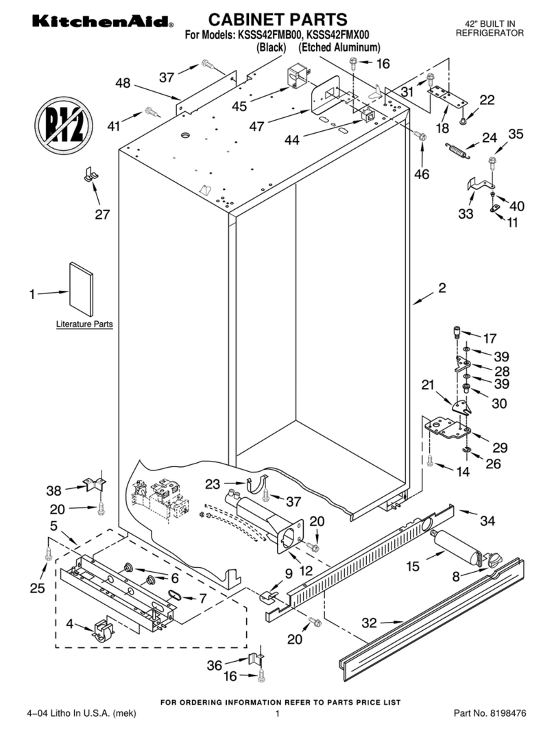 KitchenAid KSSS42FMB00 User manual