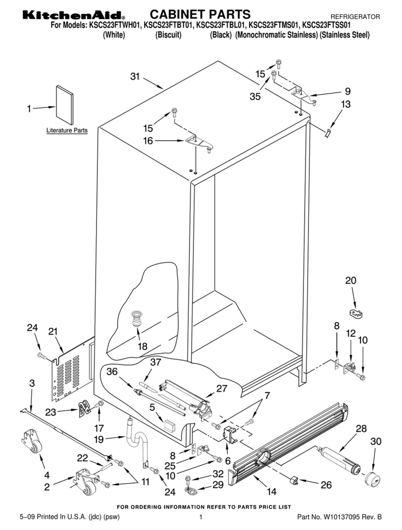 KitchenAid KSCS23FTBL01 User manual