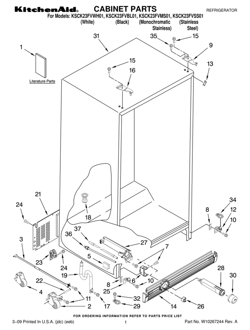 KitchenAid KSCK23FVBL01 User manual