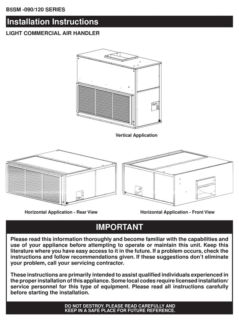 Nordyne B5SM -090 Series installation instructions