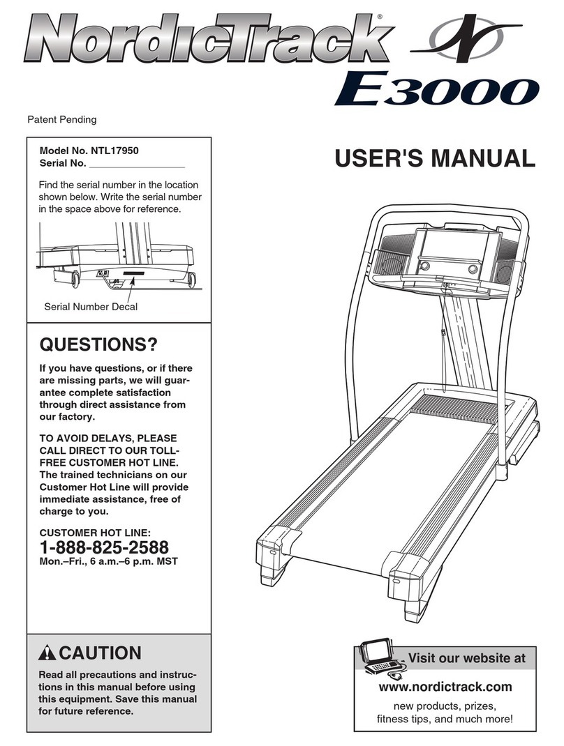 NordicTrack E3000 user manual