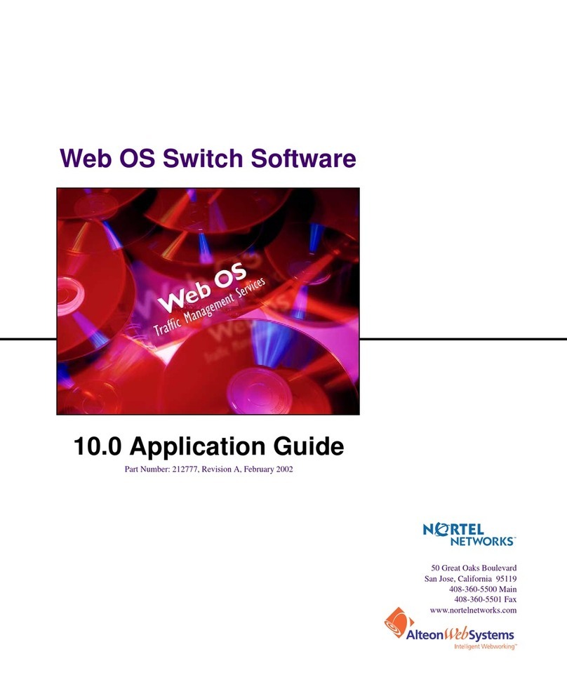 Nortel Web OS Switch Software User guide Nortel Web OS Switch Software User guide