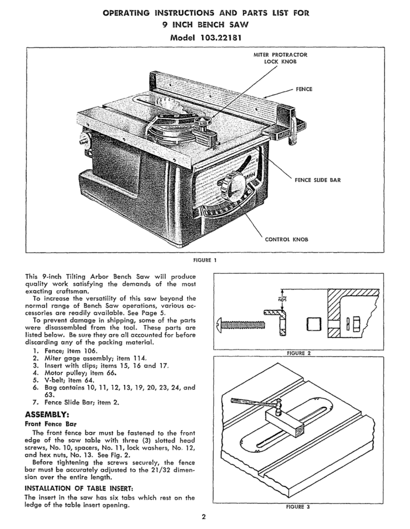 Craftsman 103.22181 Use and care manual