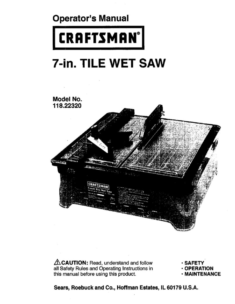 Craftsman 118.22320 Operator's manual Craftsman 118.22320 Operator's manual