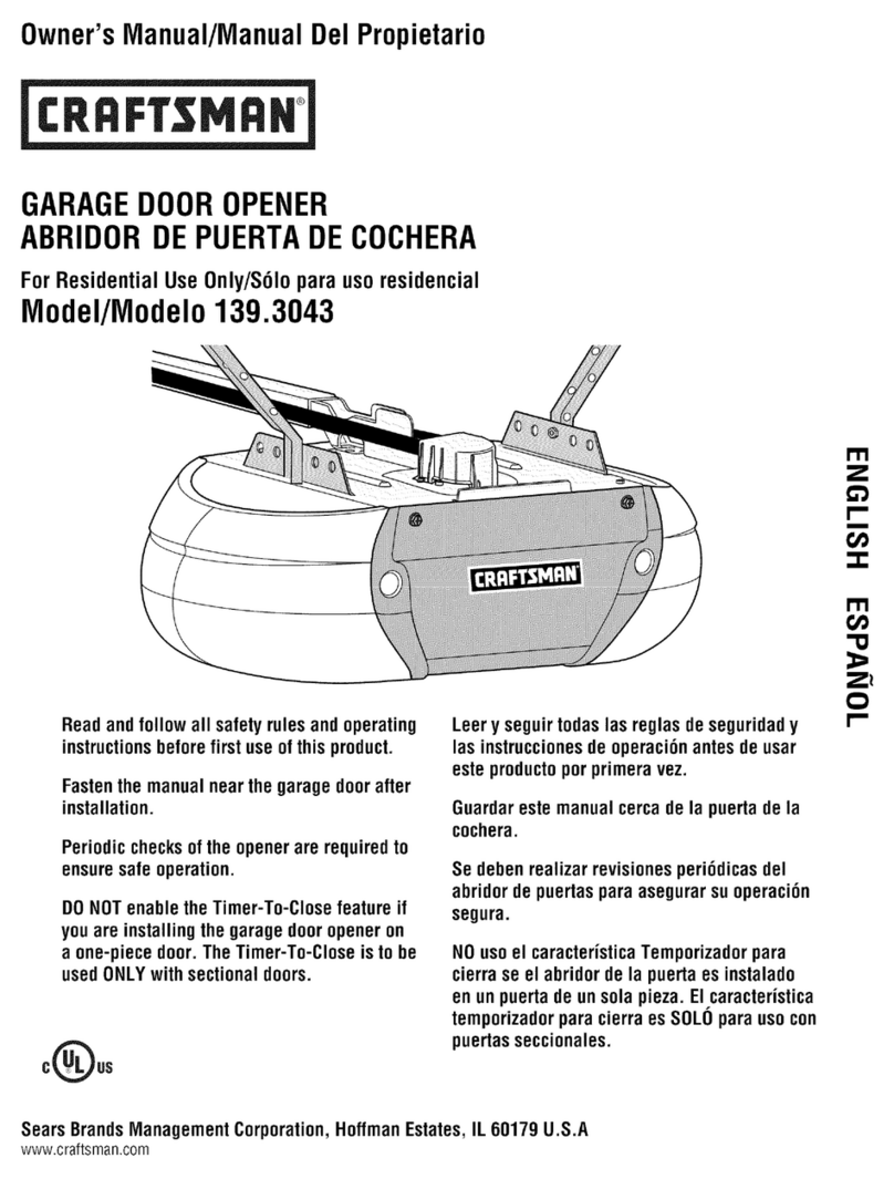 Craftsman 139.3043 owner's manual