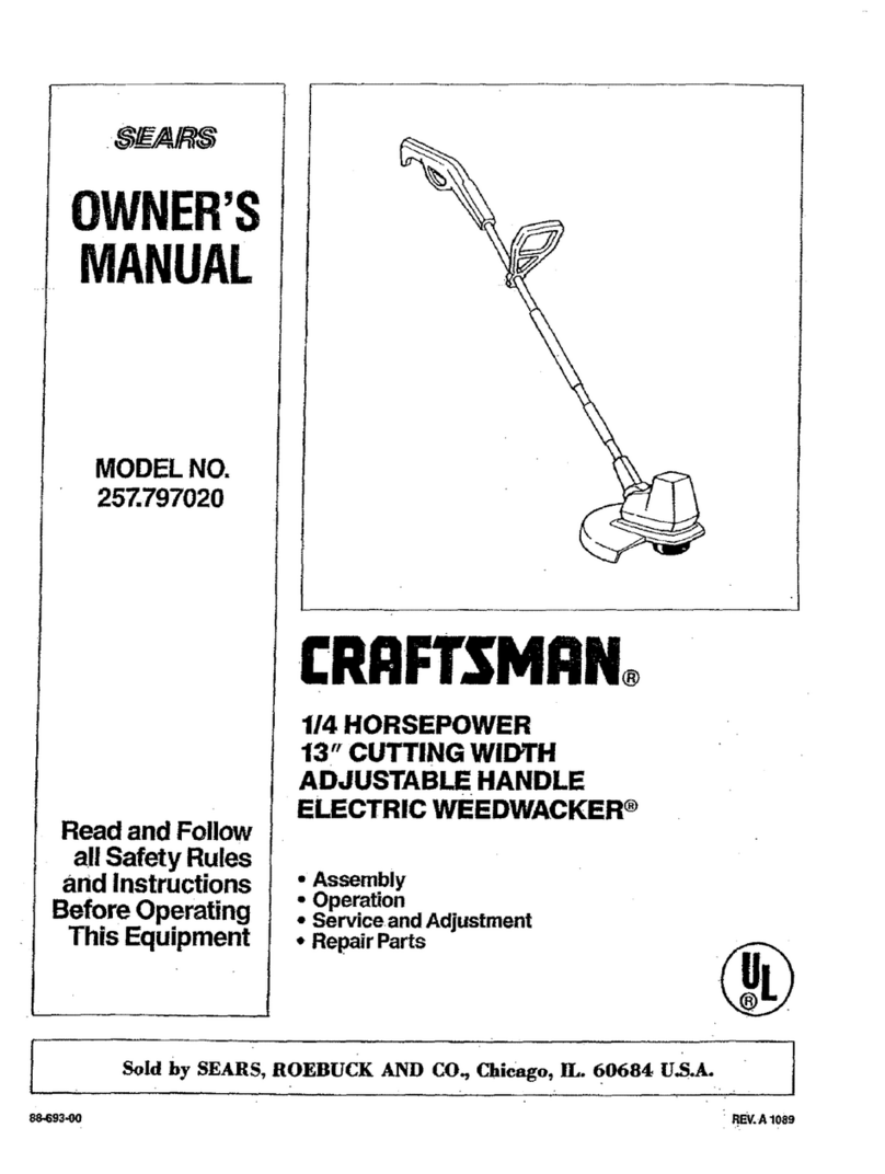 Craftsman WEEDWACKER 257.797020 owner's manual