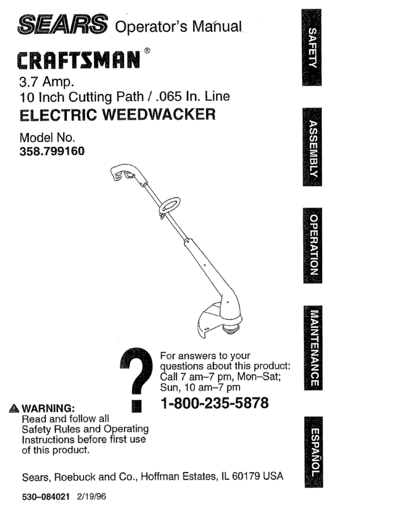 Craftsman WEEDWACKER 358.799160 User manual