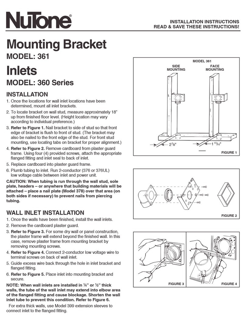 NuTone 361 installation instructions
