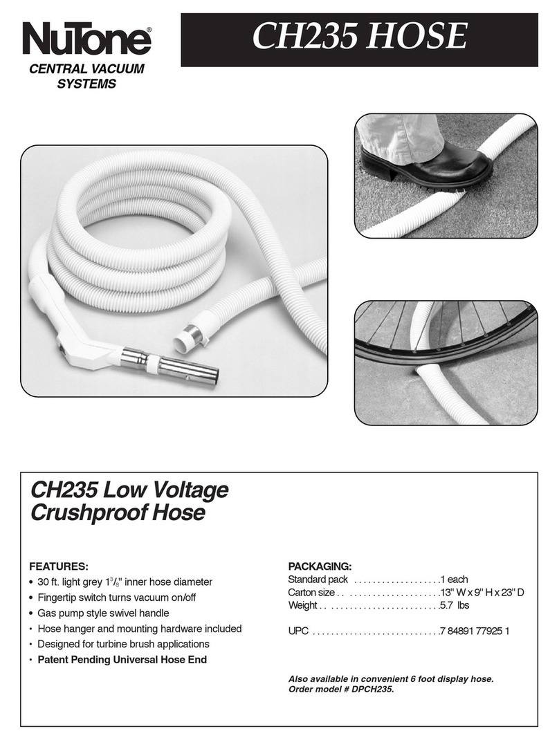 NuTone CH235 HOSE User manual NuTone CH235 HOSE User manual