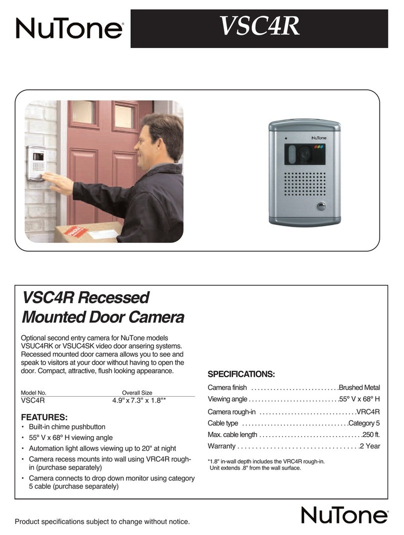 NuTone VSC4R User manual