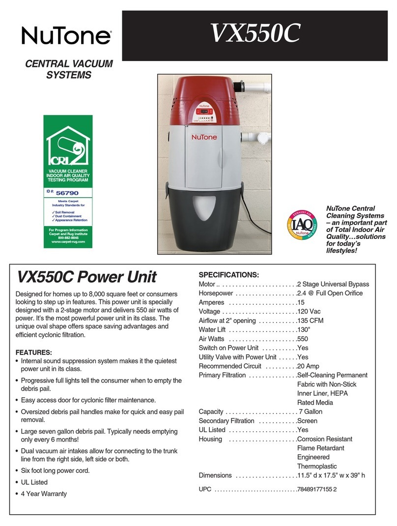 NuTone VX550C manual