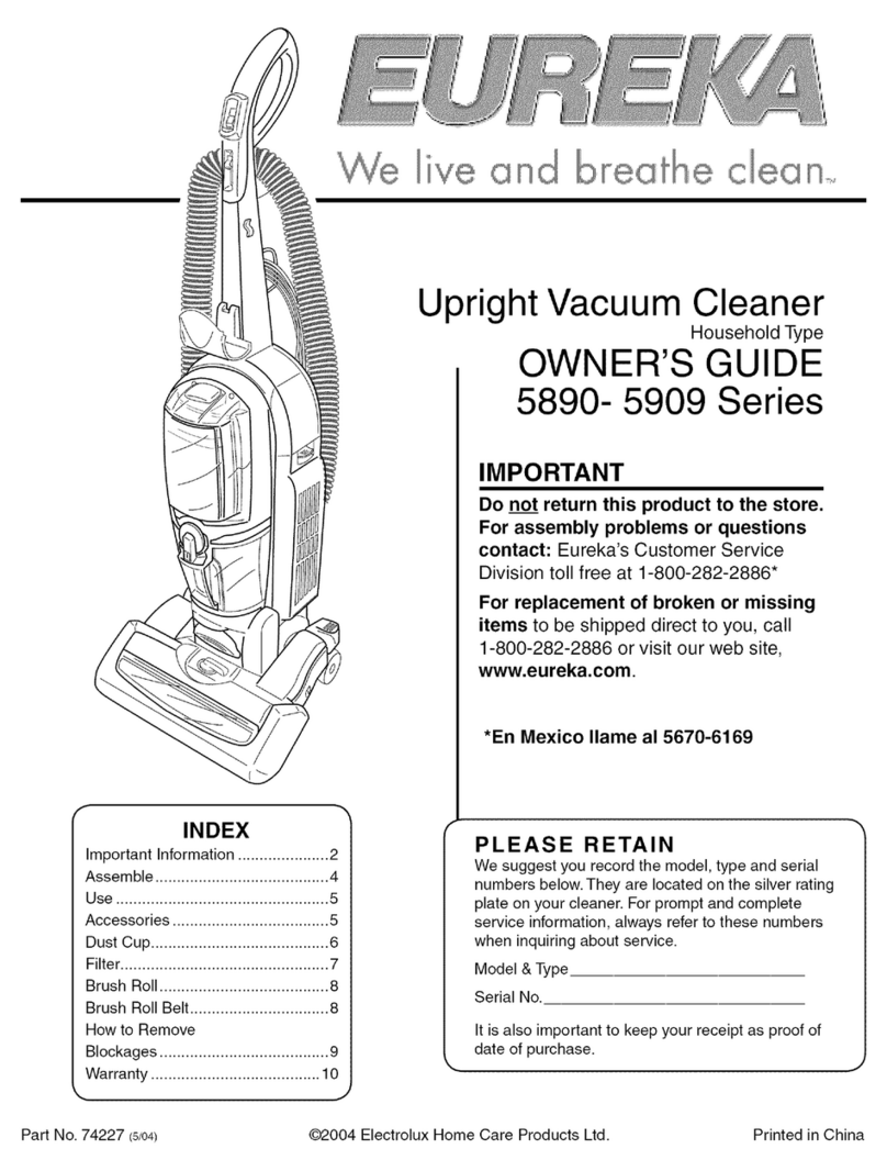 Eureka 5890 Series User manual
