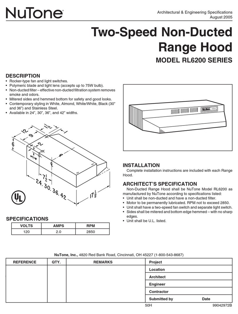 NuTone RL6200 Series User manual