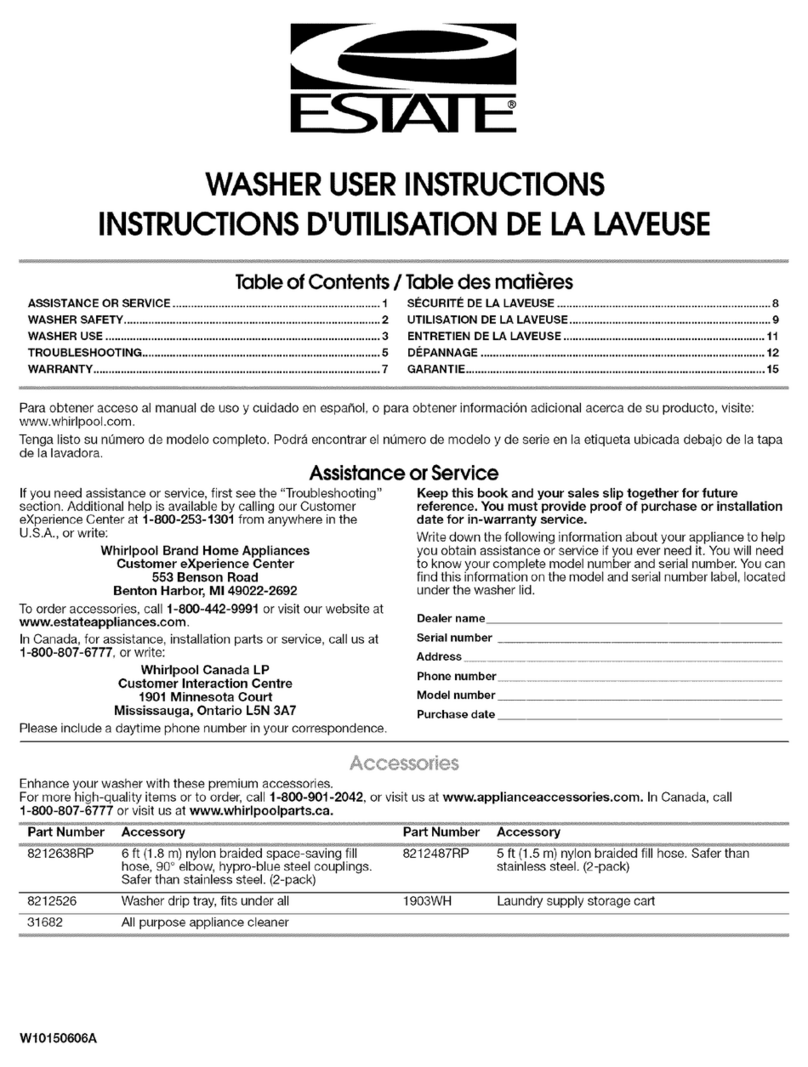 Estate ETW4400VQ1 User instructions