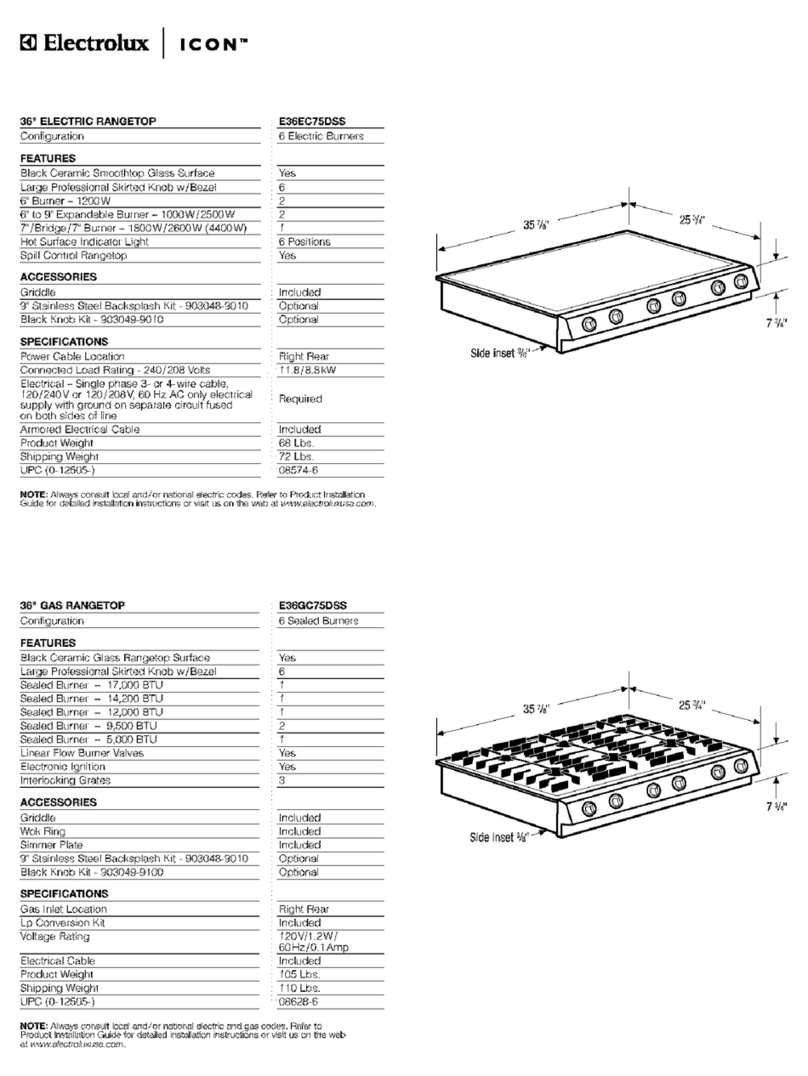 Electrolux ICON E36GC75DSS1 specification