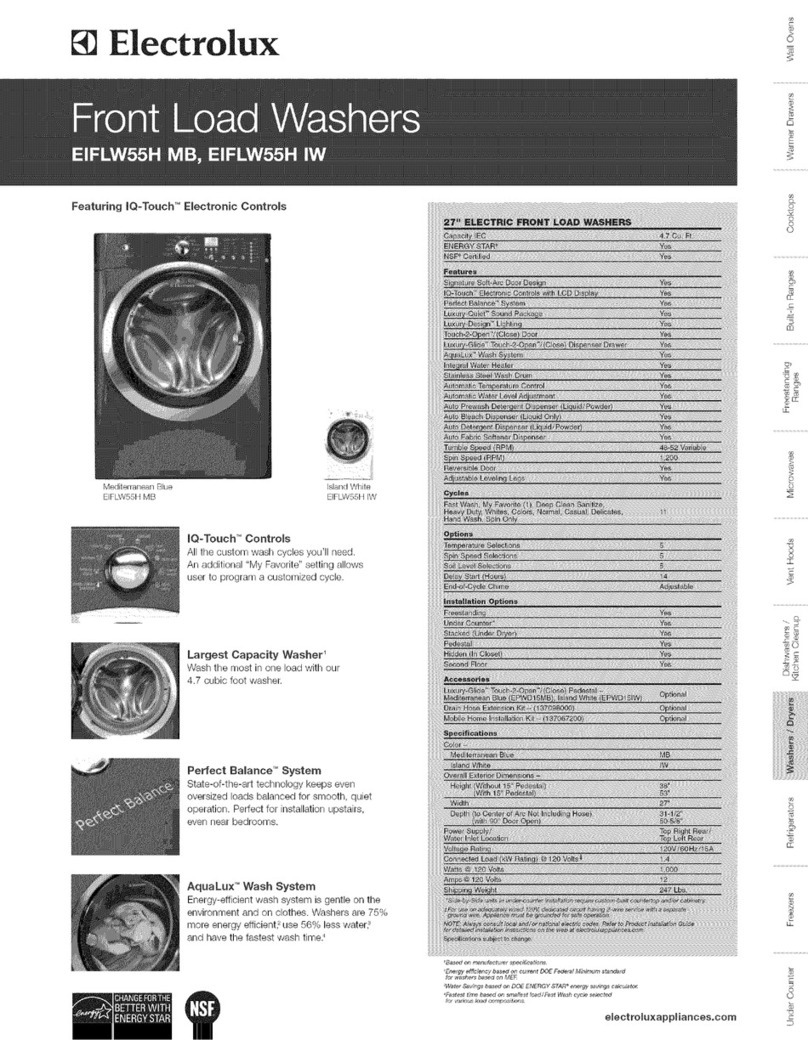 Electrolux EIFLW55H MB User manual