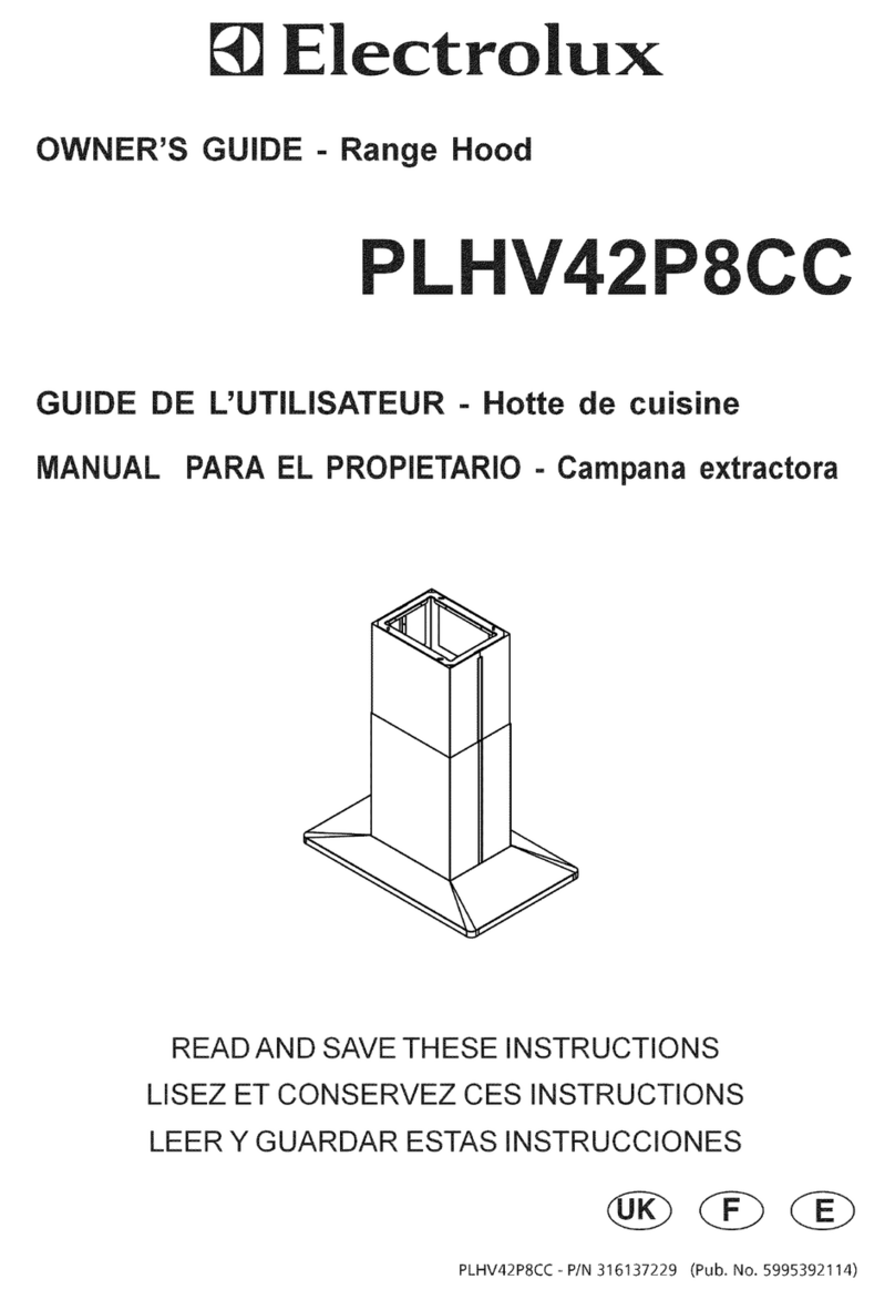 Electrolux PLHV42P8CC owner's guide