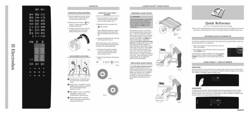 Electrolux EW30DF65GWA quick reference