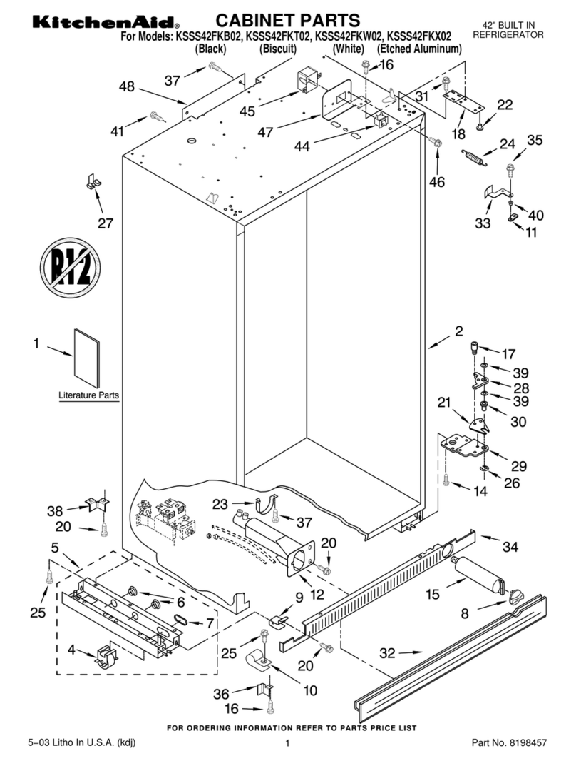 KitchenAid KSSS42FKB02 parts list