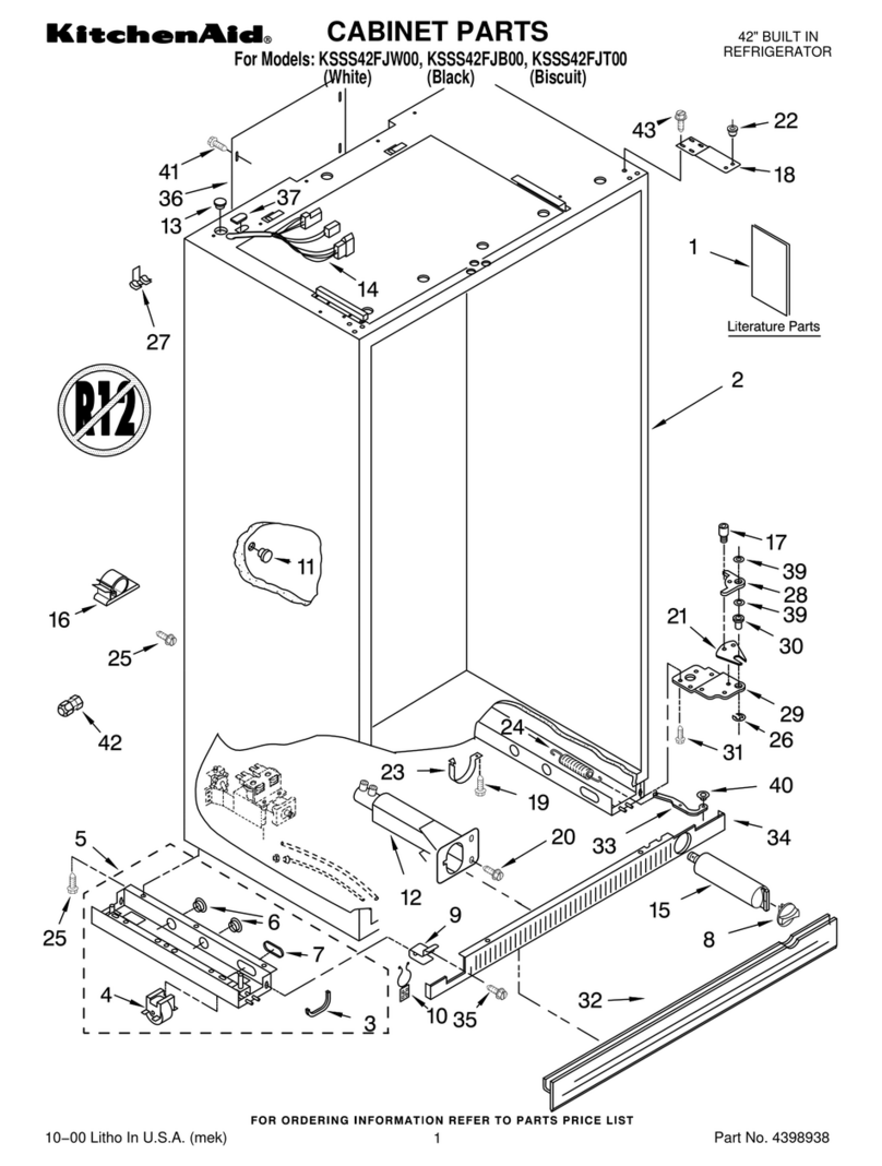 KitchenAid KSSS42FJB00 parts list