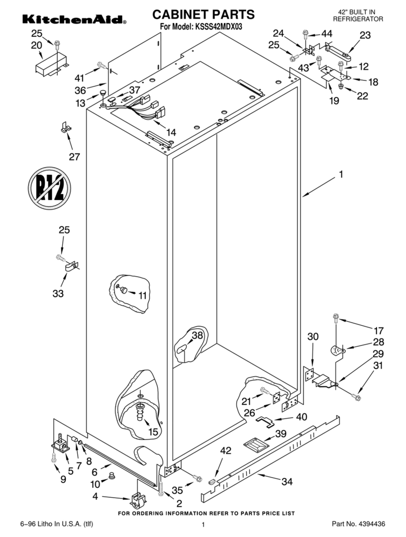 KitchenAid KSSS42MDX03 parts list