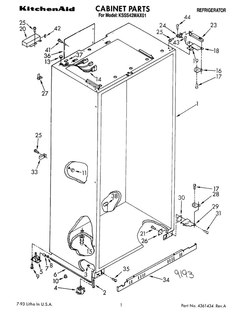 KitchenAid KSSS42MAX01 parts list