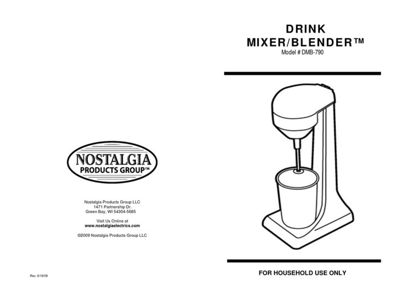 Nostalgia Electrics DMB-790 instructions