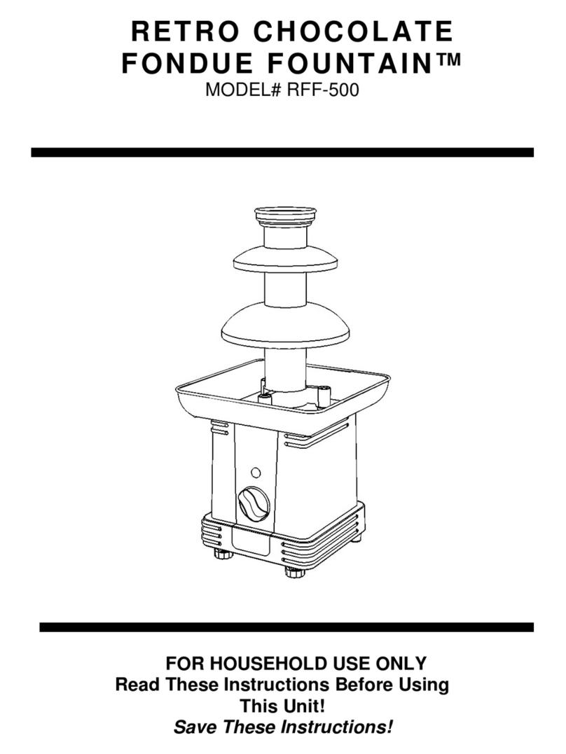 Nostalgia Electrics ONDUE FOUNTAIN RFF-500 User manual