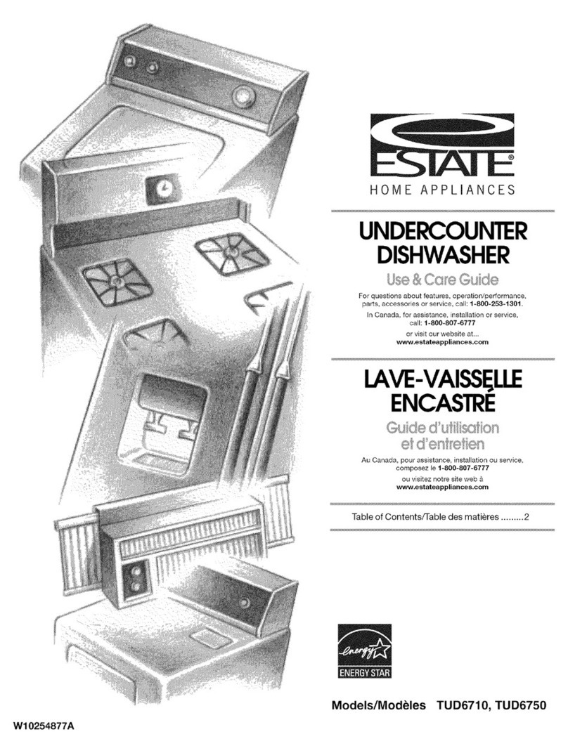 Estate TUD6710WB0 Use & care guide