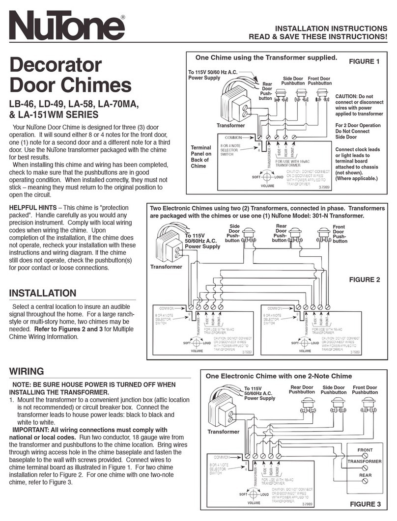 NuTone LA-151WM Series User manual