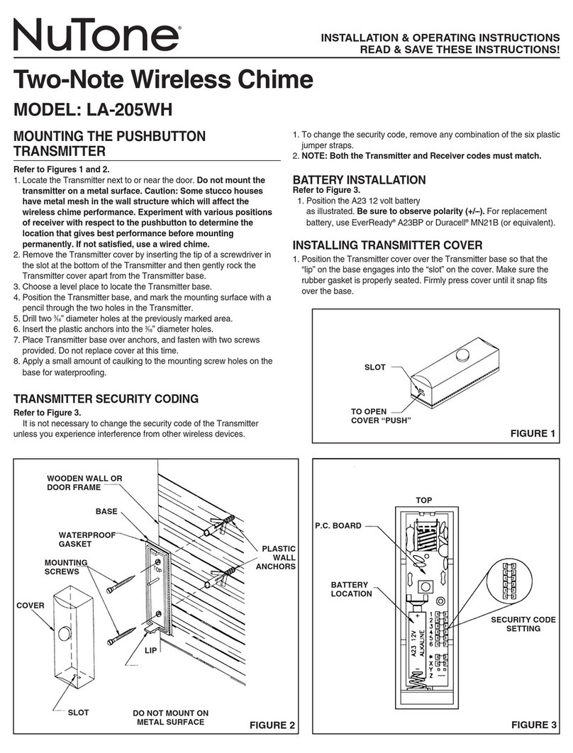 NuTone LA-205WH Manual