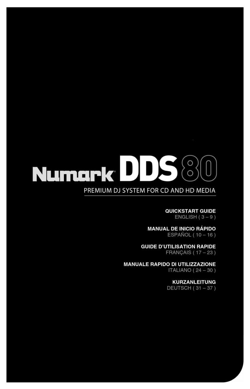 Numark DDS80 quick start guide