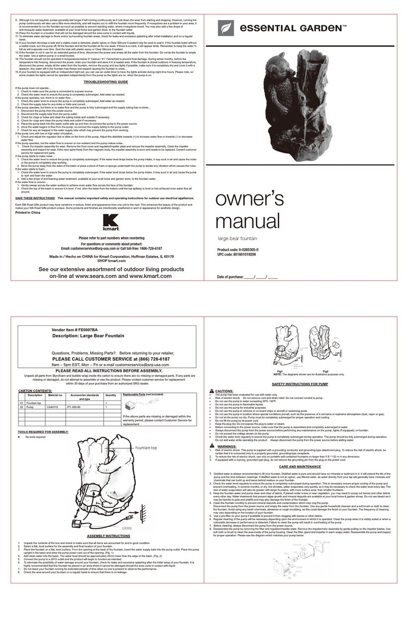 Essential Garden FE0007BA owner's manual