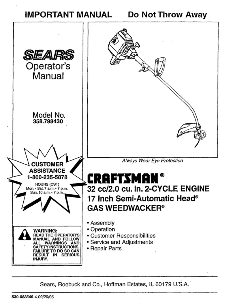 Craftsman WEEDWACKER 358.798430 User manual