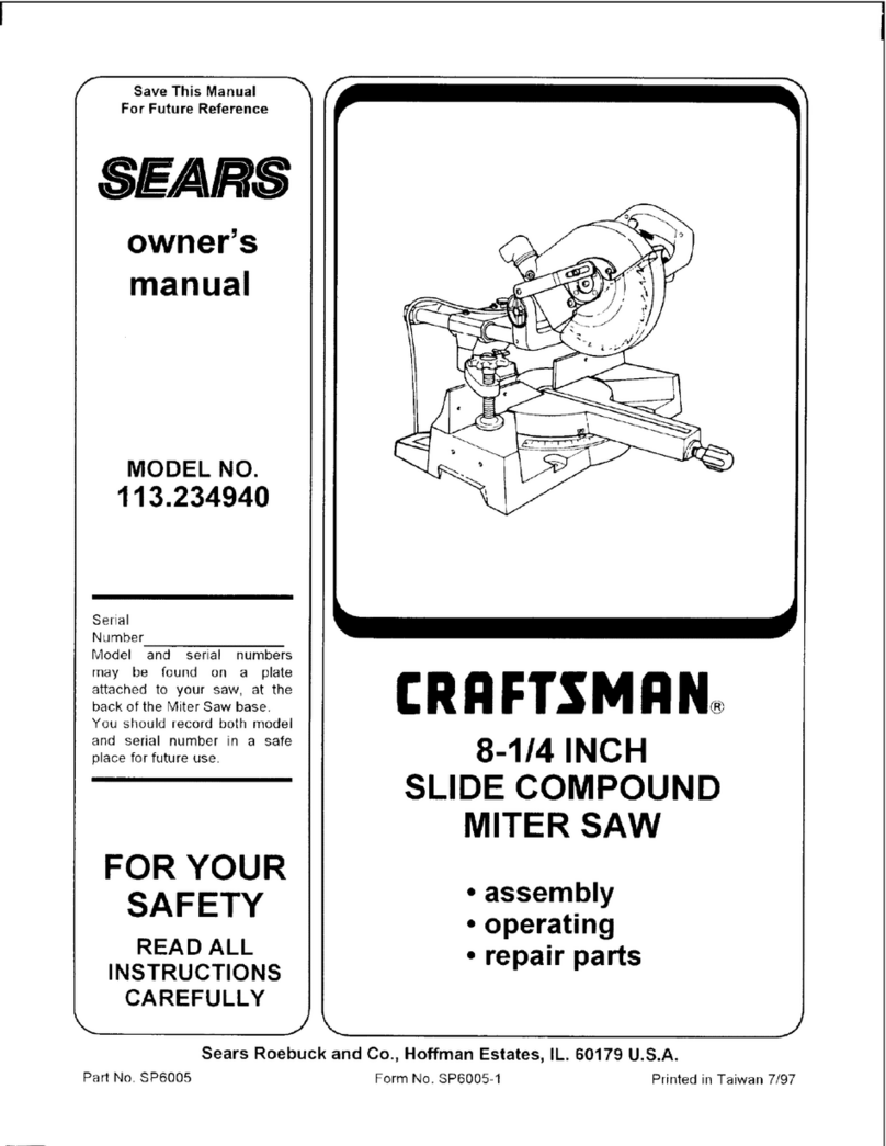 Craftsman 113.234940 owner's manual