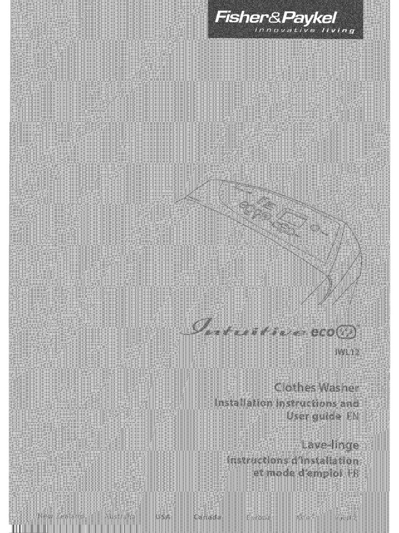 Fisher & Paykel Intuitive ECO IWL12 Mounting instructions