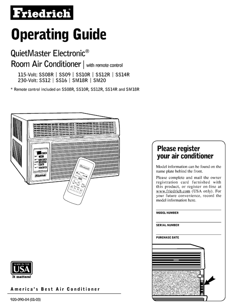 Friedrich QuietMaster Electronic SS12 operating guide