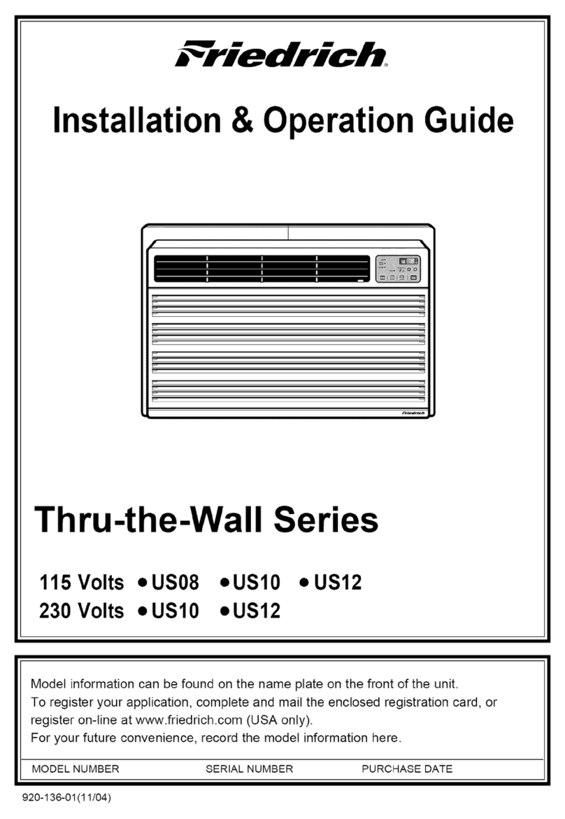 Friedrich 115 Volts US12 Original operating instructions
