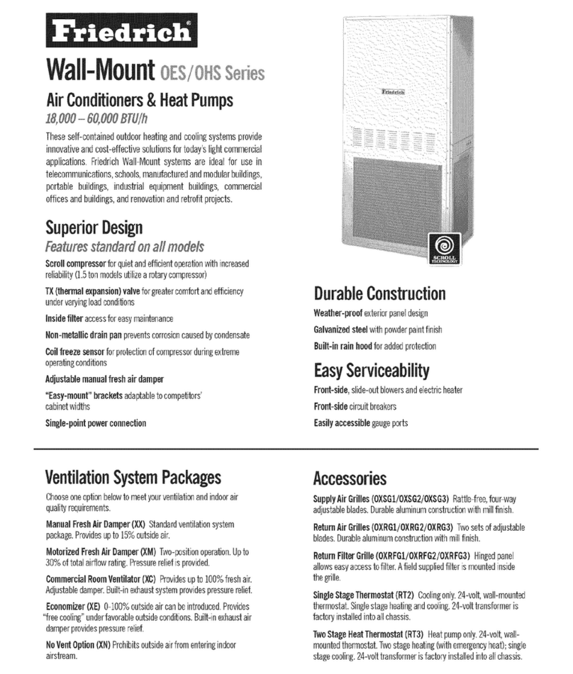 Friedrich OHS Series User manual Friedrich OHS Series User manual