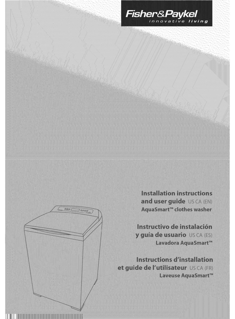Fisher & Paykel AquaSmart WL37T26C Mounting instructions